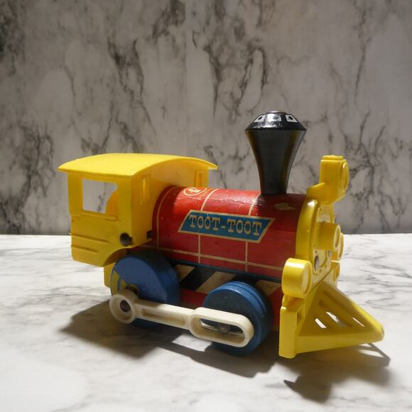 Fisher-Price Other - Vintage 1964 Fisher Price Wood Toot Toot‎ Train Locomotive
